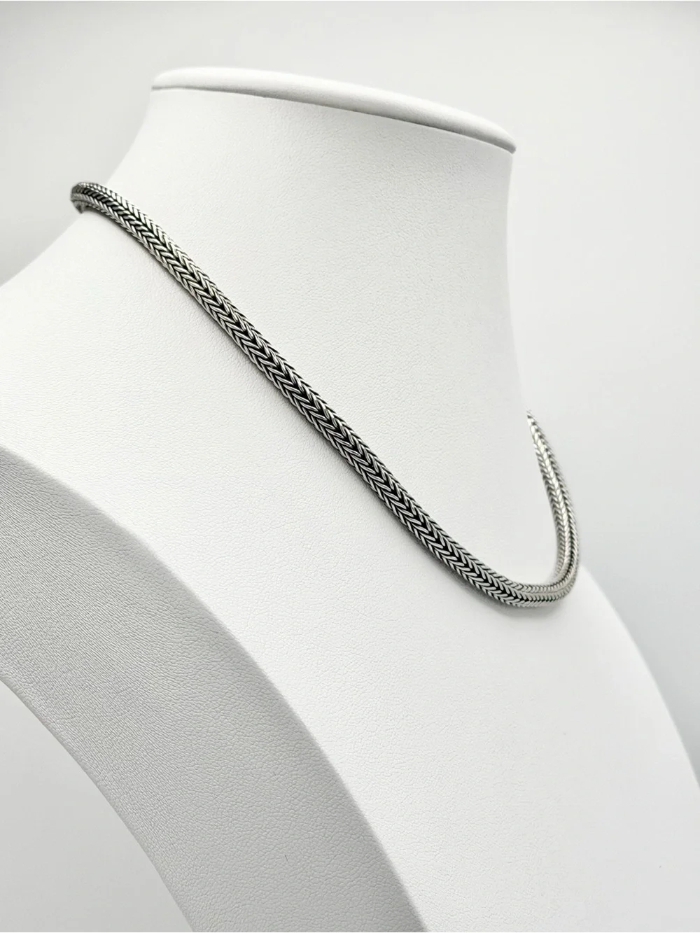 Silpada Rare HTF Sterling Silver Thick 17” Wheat Collar Chain w/Lobster Claw